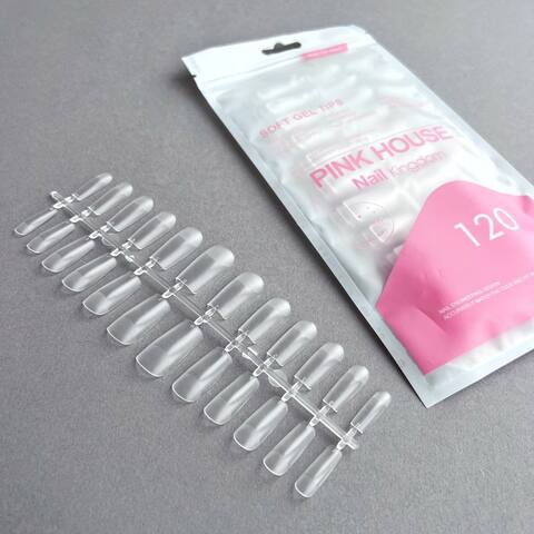 Типсы nail kingdom 04 гелевые c контактной зоной квадрат 120 шт