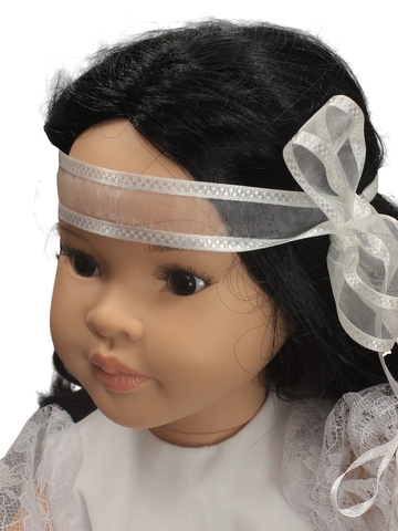 Белое платье - На кукле. Одежда для кукол, пупсов и мягких игрушек.