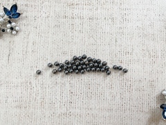 Бусины установочные 500 гр. (4200 шт +/-) + шипы, d 6 мм, тёмный никель