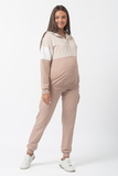 Спортивный костюм для беременных и кормящих 13596 какао беж тофу