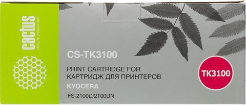 Картридж лазерный Cactus CS-TK3100 TK-3100 черный (12500стр.) для Kyocera Ecosys FS-2100D/2100DN