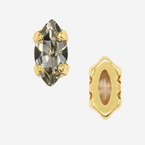 Кристалл Маркиз (Marquise Fancy Stone) в цапах, оттенок 