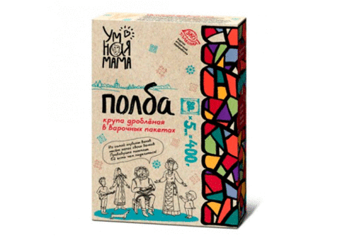 Полба дробленая "Умная мама" в пакетиках, 400г