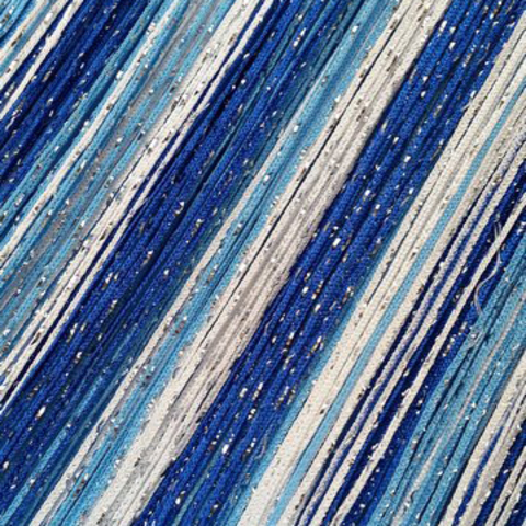Нитяные шторы дождь радуга - белые, голубые, синие, 300 х 280 см. Арт. 1-11-208