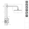 Ramon Soler K3424012 Встраиваемый термостатический смеситель для душа с душевым комплектом на 1 выход, шт Хром