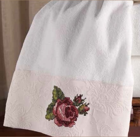 Полотенце 41х76 Avanti Jasmine белое