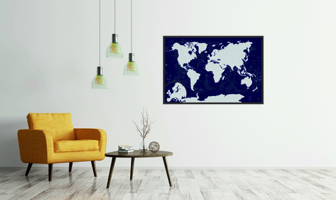 AFI DESIGN Скретч-карта мира Blue A1, 84 × 60 см