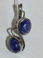 Танзанит 2378 (серьги из серебра)