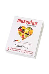 Жёлтые презервативы Masculan Ultra Tutti-Frutti с фруктовым ароматом - 3 шт. - 