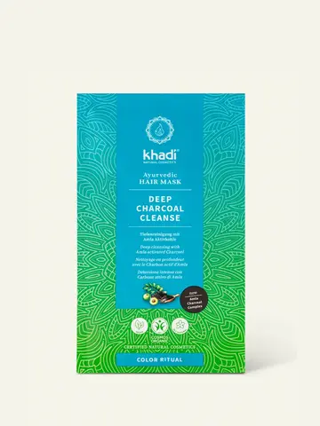 Очищающий порошок для волос с углем Khadi Naturprodukte Deep Charcoal Cleanse, 50 гр
