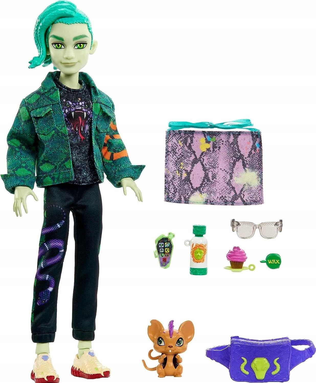 Кукла Mattel Monster High Deuce Gorgon - Дьюс Горгона с домашним животным -  Кукла с аксессуарами Монстр Хай HHK56 купить в Москве | Доставка по России.