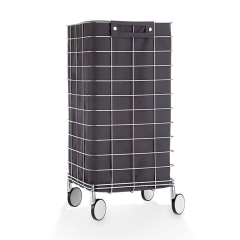 Decor Walther 0613794 Decor Walther WR 1 Корзина для белья 35x35x75см, цвет: хром / антрацит
