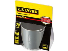 STAYER 73 мм, L 55 мм, карбид вольфрама, кольцевая коронка, Professional (33345-73)