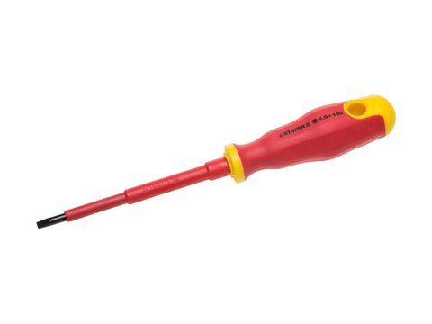 STAYER Electro, SL4 х 100 мм, диэлектрическая отвертка, Professional (25141-04-10)