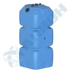 Емкость прямоугольная вертикальная для дизельного топлива со сливом Анион 800 л. вертикальная (750x750x1750см;синий) - арт.559436