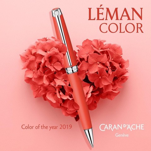 Ручка шариковая Caran d’Ache Leman Coral Matte (4789.061)