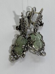 Берилл  (серьги из серебра)