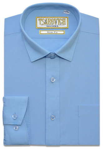 Голубая сорочка TSAREVICH Slim fit