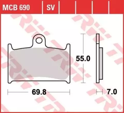 Колодки тормозные дисковые MCB690SV