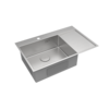 Lemark 9937149 KEZADRA 780L Мойка кухонная с крылом из нерж.стали (чаша слева) цвет:сталь в комплекте крепеж, арматура сливная с прямоуг.переливом, сифон