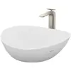 L4704MTE#CMW  TOTO TA Раковина полувстраиваемая с матовой эмалью CLEAN MATTE 460x420x177(130)мм, без отверстия  под смеситель, с переливомt, цвет: белый матовый