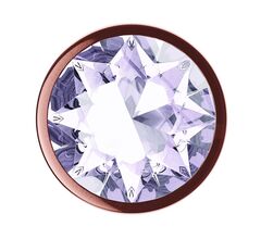 Пробка цвета розового золота с прозрачным кристаллом Diamond Moonstone Shine L - 8,3 см. - 