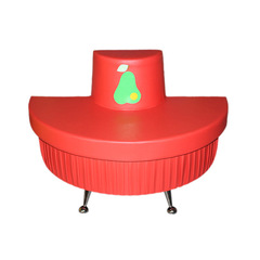 Диван полукруглый "Груша" на хромированных ножках