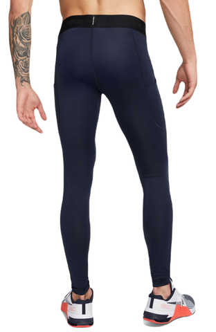 Теннисные брюки Nike Pro Dri-Fit Tight - obsidian/white