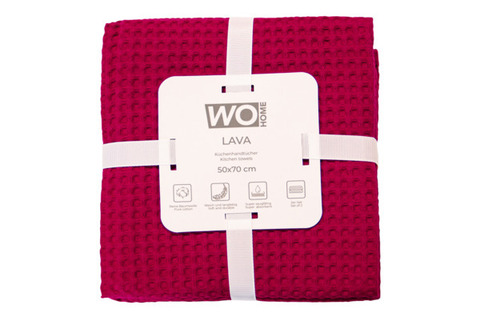 Набор полотенец кухонных 2шт 50х70см Wo Home Lava красный