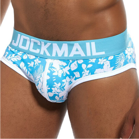 Мужские трусы брифы голубые JOCKMAIL JM2054-17