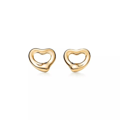 Серьги из жёлтого золота , Tiffany ,Open Heart 7 mm 💠Единственные в наличии