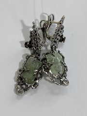 Берилл  (серьги из серебра)