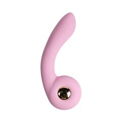 Розовый вибростимулятор точки G с нагревом Bendable Heating G-Spot Vibrator - 