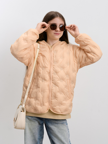 Пуховик демисезонный детский Д-1 цвет пудра