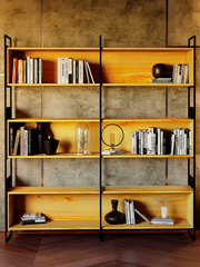 Стеллаж из массива сосны с 3 полками Бьерн 195х35х180