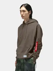 Толстовка Alpha Industries Utility Pocket Hoodie Espresso (Темно-коричневый)