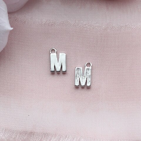 УЦЕНКА!!! Буква M родий, 8 мм, 1 шт, У015