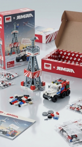 Конструктор «Буровая вышка и Трэкол» (RU-NU-3) – 360 деталей