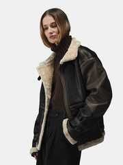 Куртка Alpha Industries Faux Leather B-3 Mod Jacket Espresso (Коричневый)