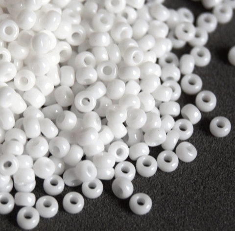 8/0 RR-0402 Бисер круглый Миюки /Miyuki round 8/0 Opaque White