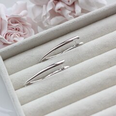 Швензы удлинённые 36*4 мм с английским замком, родий, Ш126