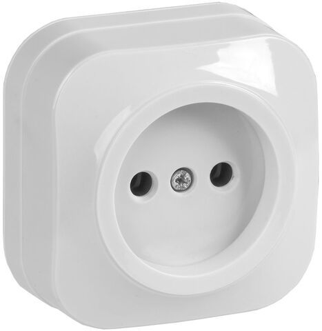 GLORY Роз. без з/к/ш о/у 10А РС20-2-ХБ белый IEK