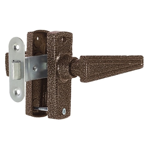 Защелка врезная ЗЩ2.01 (медь), с ручкой, для межкомнатных дверей, 164х100, бэксет 54мм (ЗЕНИТ) 70-1-027