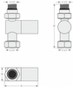 Сунержа 32-1401-1234 Вентиль прямой (цилиндр) G 1/2" НР х G 3/4" НГ (Золотой шёлк)