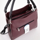 Сумка Саломея 264 наппа бордо + черный