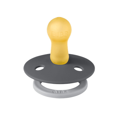 Пустышка латексная BIBS Studio - Fusion - Iron/Cloud, 6-18 месяцев