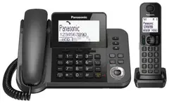 Радио-телефон Dect Panasonic KX-TGF320RUM черный металлик автооветчик АОН