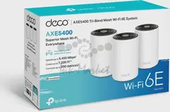 Трехдиапазонная Mesh-система TP-Link Deco XE75 Wi-Fi 6E AXE5400, 2,4/5/6 ГГц, до 5378 Мбит/с, WAN/LAN 3x1Гбит/с (3-pack) — фото 3