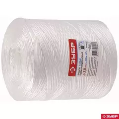 ЗУБР d 2.0 мм, 400 м, 1600 текс, 22 кгс, белый, полипропиленовый шпагат (50100-400)