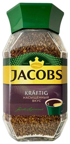 купить Кофе растворимый Jacobs Kraftig, 200 г стеклянная банка